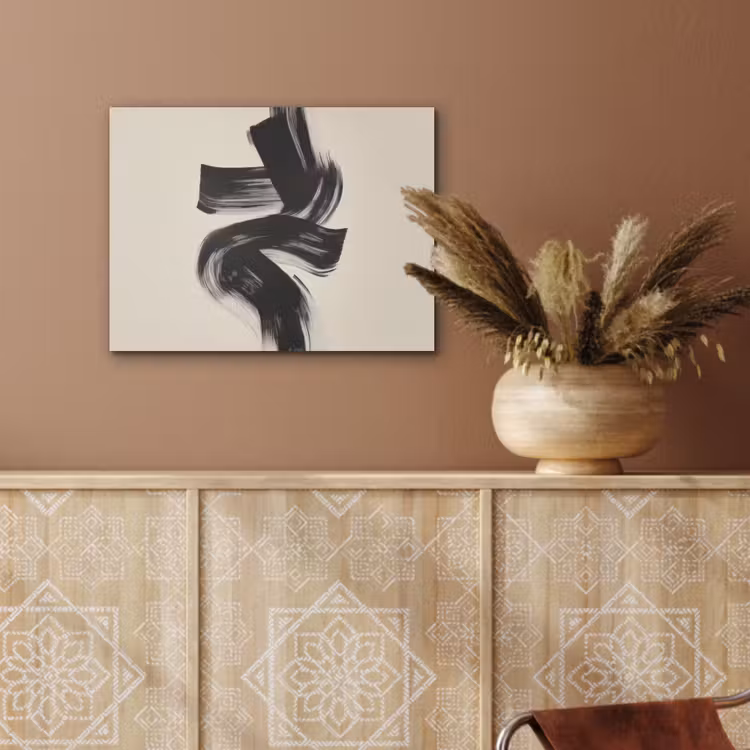 Strepen - Zwart - Abstract PET vilt klein -sfeer4