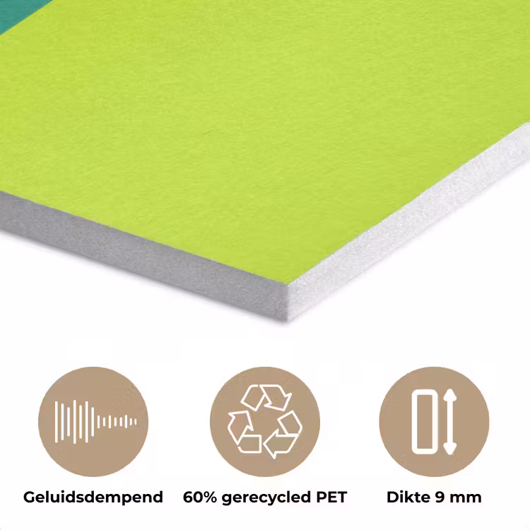 Strepen - Modern - Kleurrijk PET vilt klein -closeup_NL