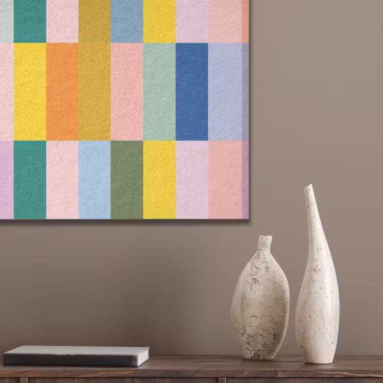 Stroken - Blauw - Patroon - Abstract PET vilt klein -sfeer6_closeup