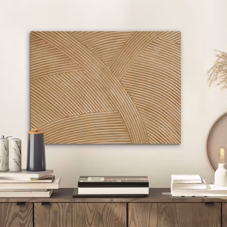Rotan print - Beige PET vilt klein -sfeer1