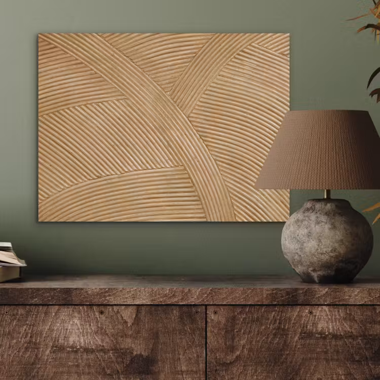 Rotan print - Beige PET vilt klein -sfeer2