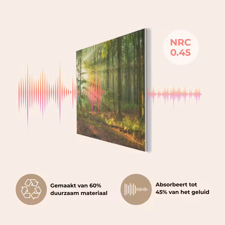 Zon - Bos - Bomen - Natuur - Herfst PET vilt klein -USP_NL