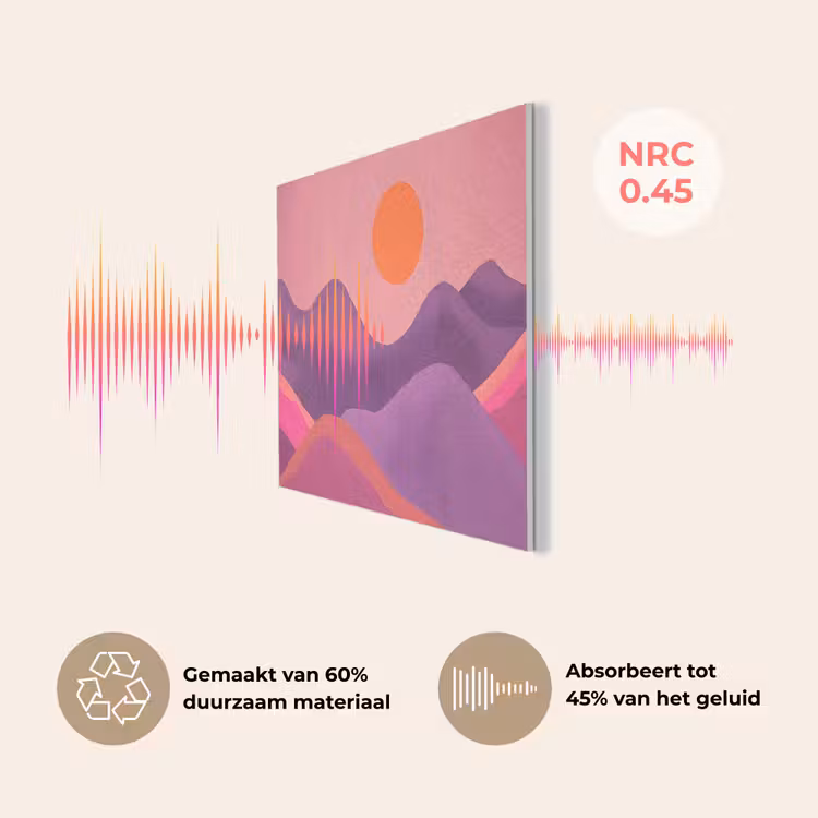 Zon - Heuvels - Paars - Abstract PET vilt klein -USP_NL