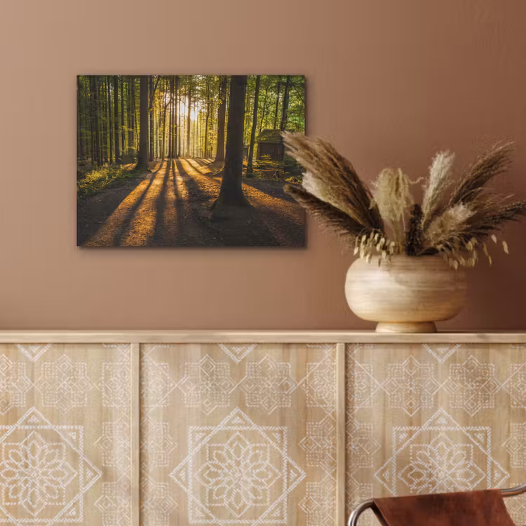 Zon - Bomen - Bos - Landschap - Natuur PET vilt klein -sfeer4