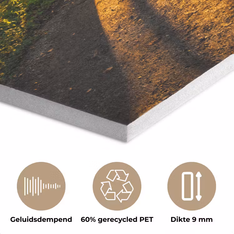 Zon - Bomen - Bos - Landschap - Natuur PET vilt klein -closeup_NL