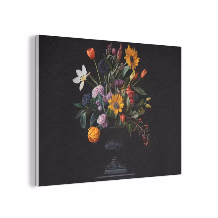 Zonnebloemen - Boeket - Kleurrijk PET vilt klein -3d