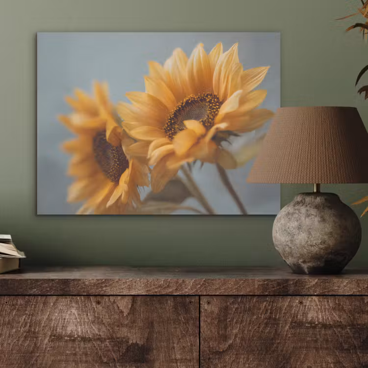 Zonnebloemen - Geel - Wazig PET vilt klein -sfeer2