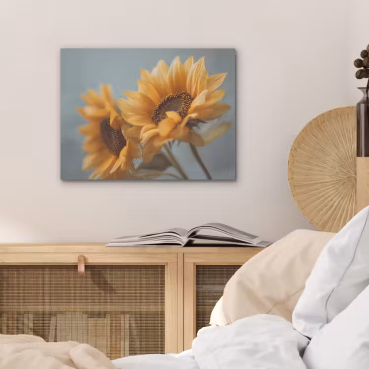 Zonnebloemen - Geel - Wazig PET vilt klein -sfeer3