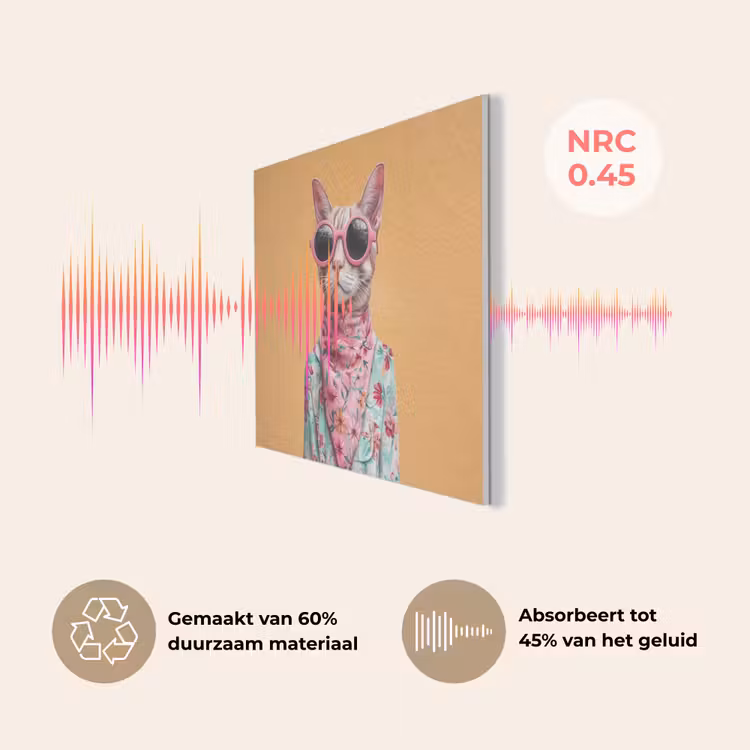 Zonnebril - Kat - Sjaal - Bloemen PET vilt klein -USP_NL