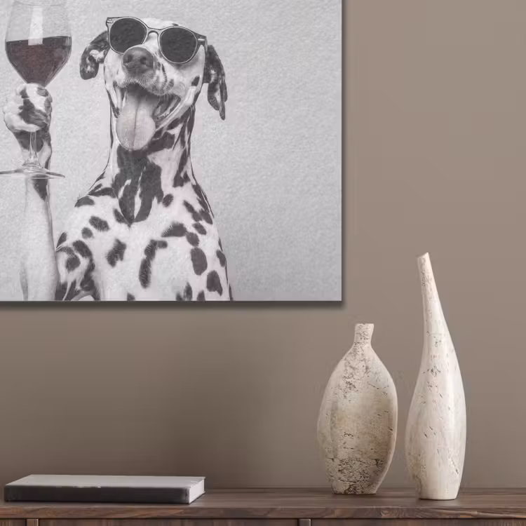 Zonnebril - Dalmatiër - Wijnglas - Tong PET vilt klein -sfeer6_closeup