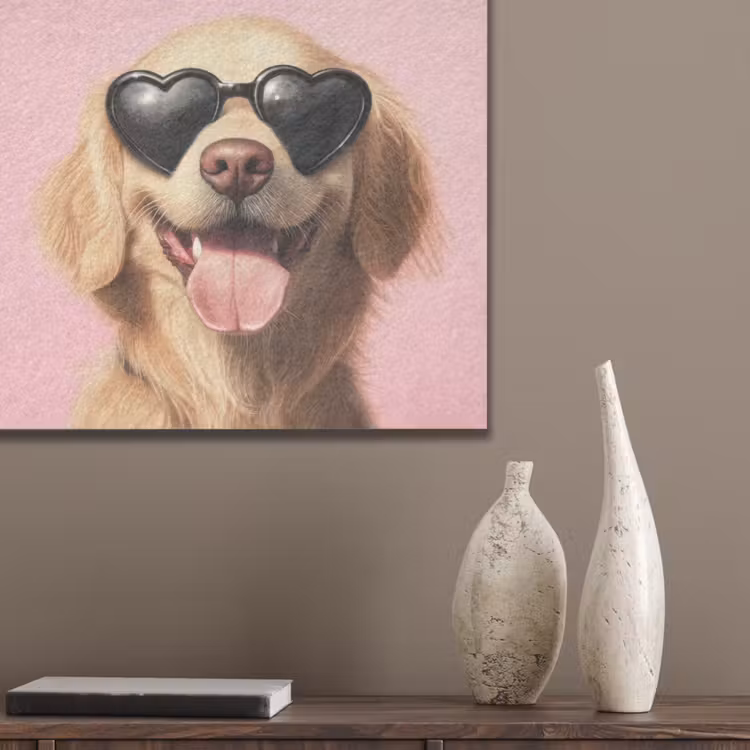 Zonnebril - Hartjes - Hond - Valentijn PET vilt klein -sfeer6_closeup