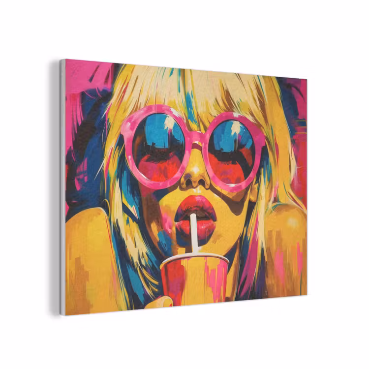 Zonnebril - Roze - Vrouw - Rietje PET vilt klein -3d