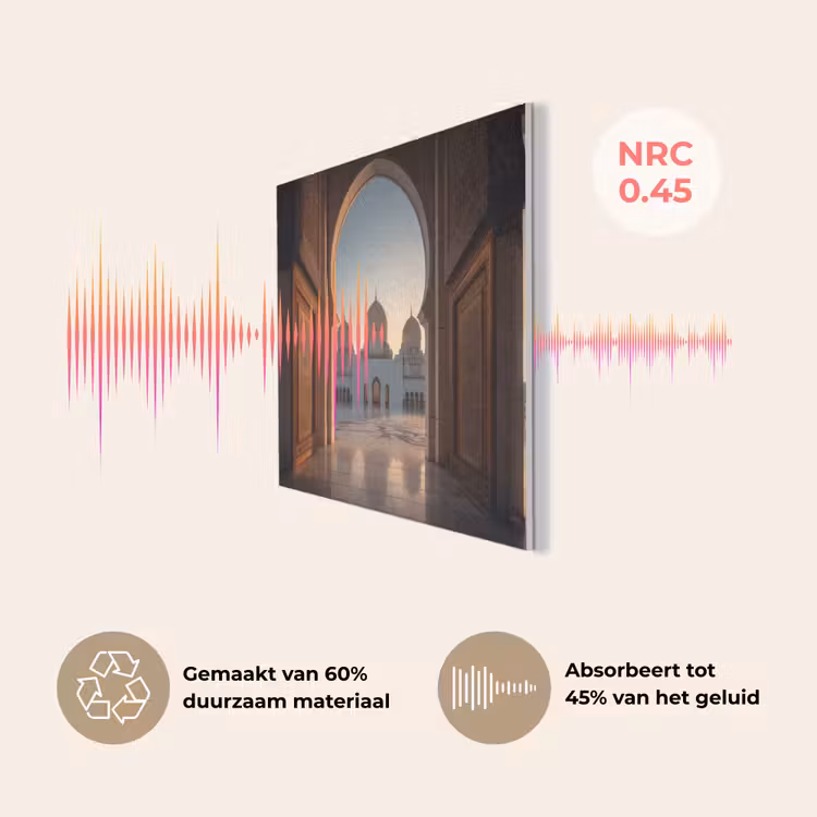 Zonsopkomst - Witte koepels - Marmer plein PET vilt klein -USP_NL