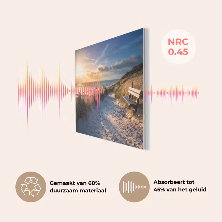 Zonsondergang - Strand - Duin - Gras - Bank PET vilt klein -USP_NL