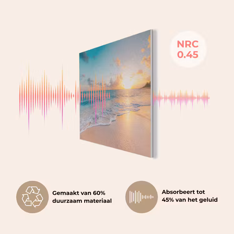 Zonsondergang - Strand - Zee - Zomer - Blauw PET vilt klein -USP_NL