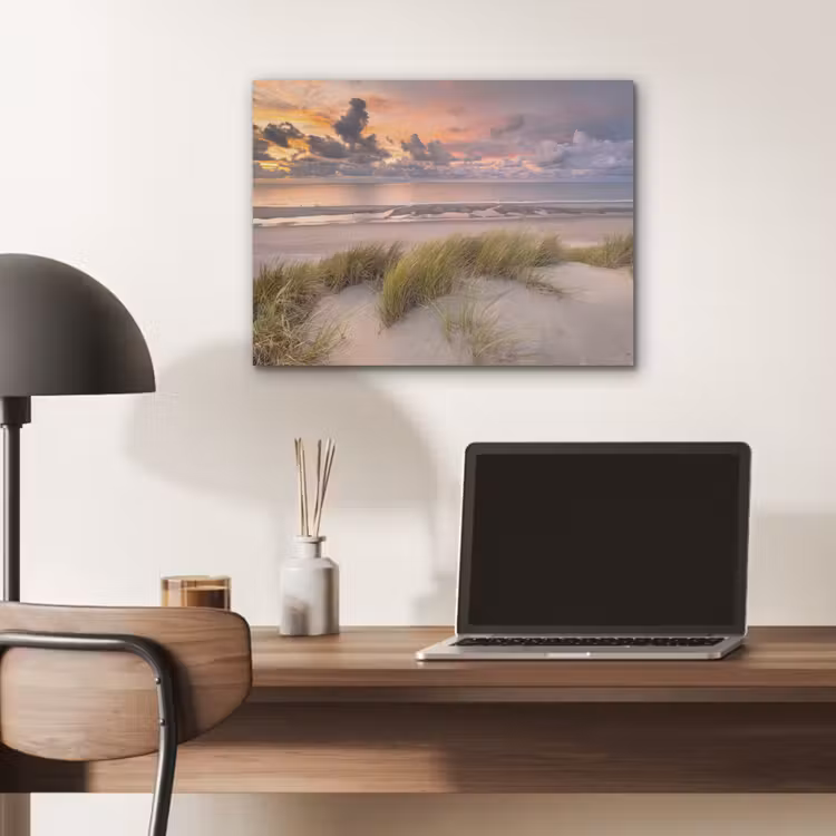Zonsondergang - Duin - Strand - Planten - Zee PET vilt klein -sfeer5