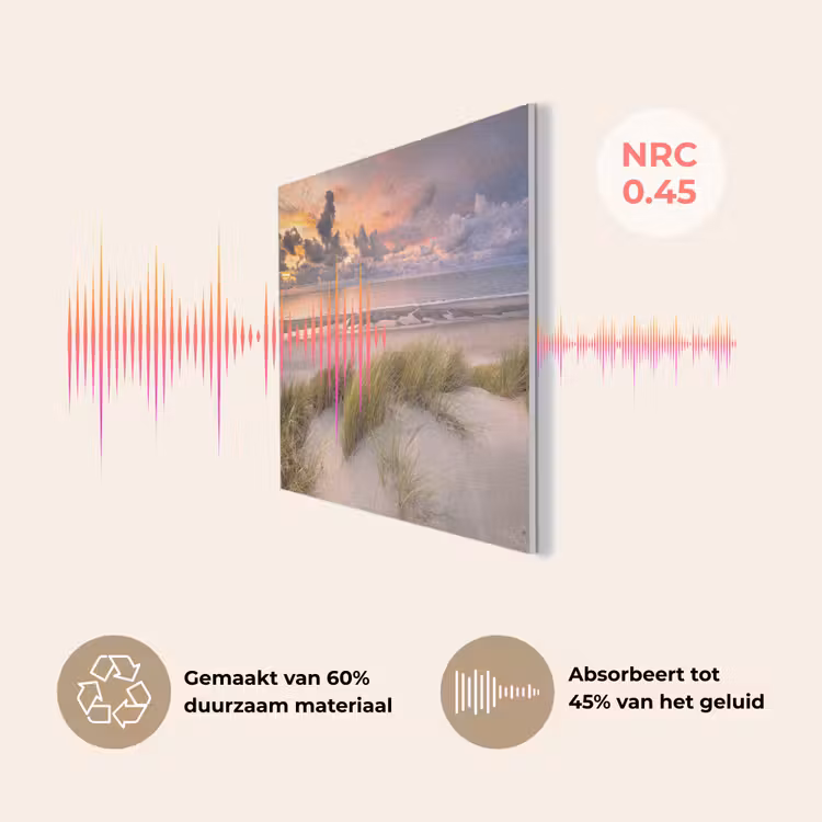 Zonsondergang - Duin - Strand - Planten - Zee PET vilt klein -USP_NL