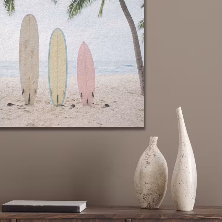 Surfboard - Palmbomen - Kleurrijk PET vilt klein -sfeer6_closeup