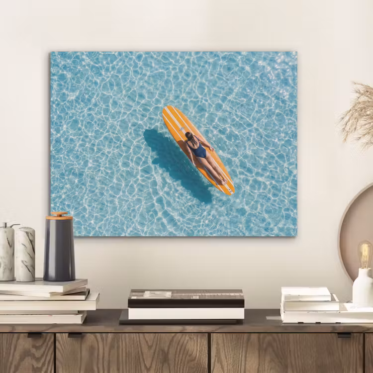Surfboard - Water - Badpak - Oranje PET vilt klein -sfeer1