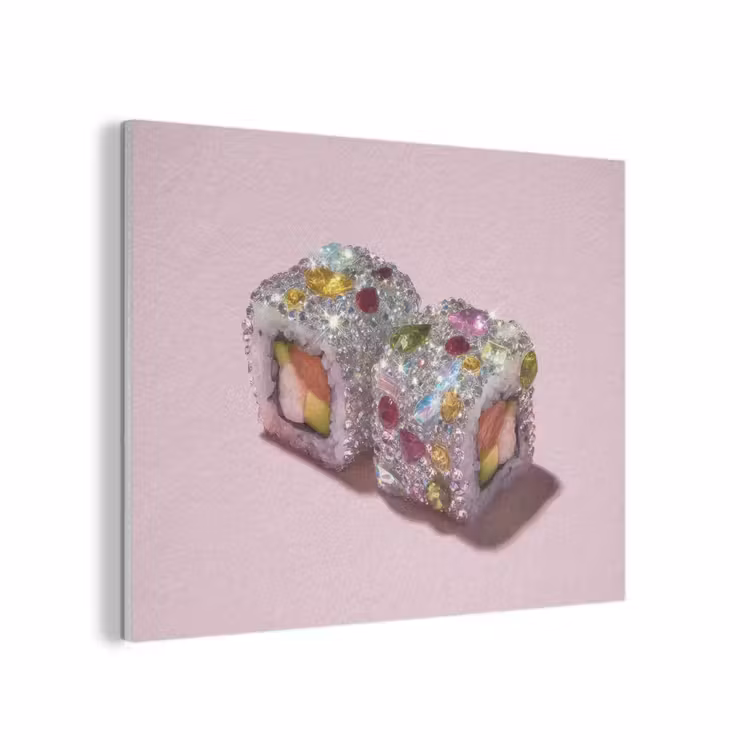 Sushi - Rolletjes - Steentjes - Kleurrijk PET vilt klein -3d