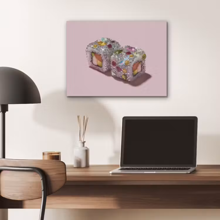 Sushi - Rolletjes - Steentjes - Kleurrijk PET vilt klein -sfeer5