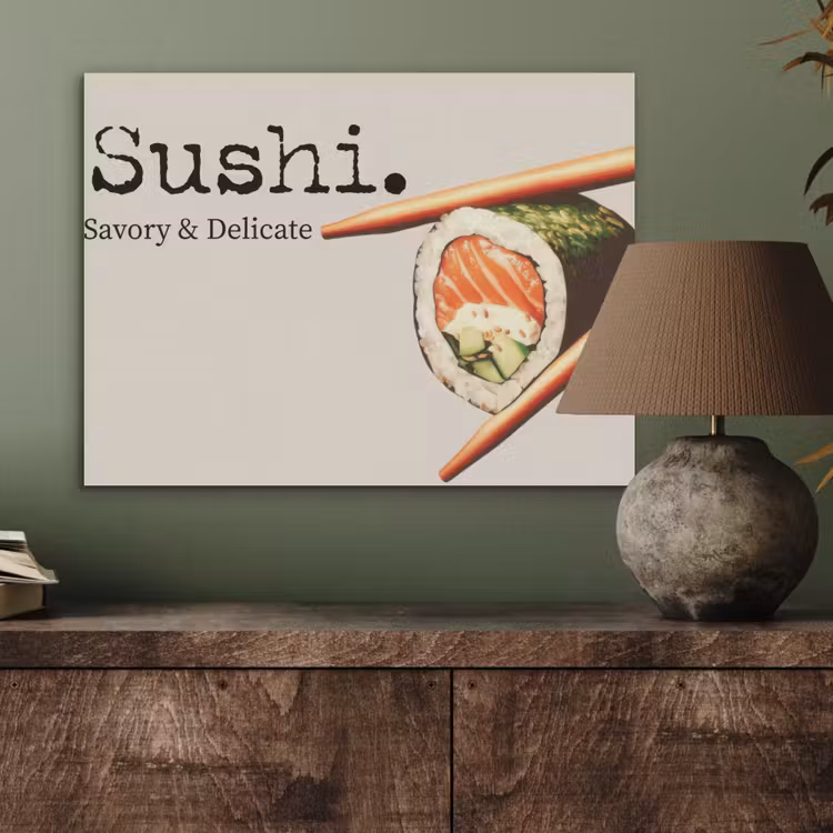 Sushi - Zalm - Rijst - Japans PET vilt klein -sfeer2