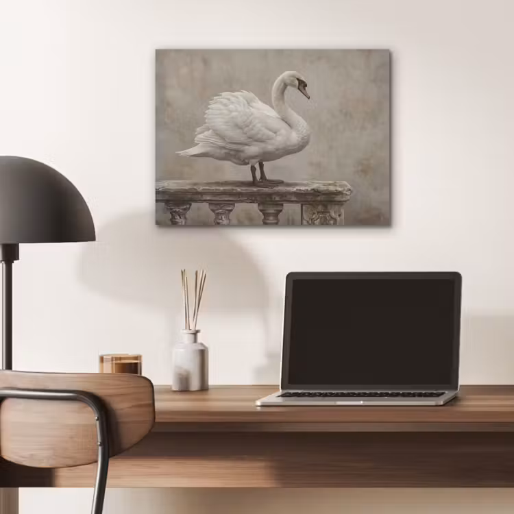 Zwaan - Elegant - Dieren - Wit PET vilt klein -sfeer5