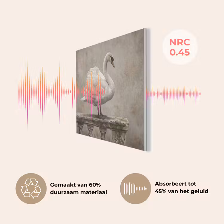 Zwaan - Elegant - Dieren - Wit PET vilt klein -USP_NL