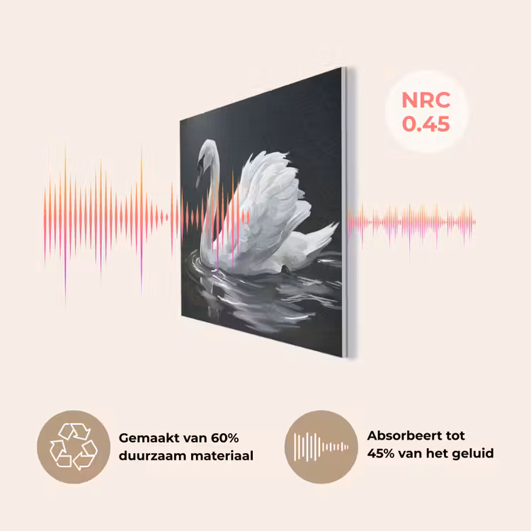 Zwaan - Water - Natuur - Realistisch - Wit PET vilt klein -USP_NL