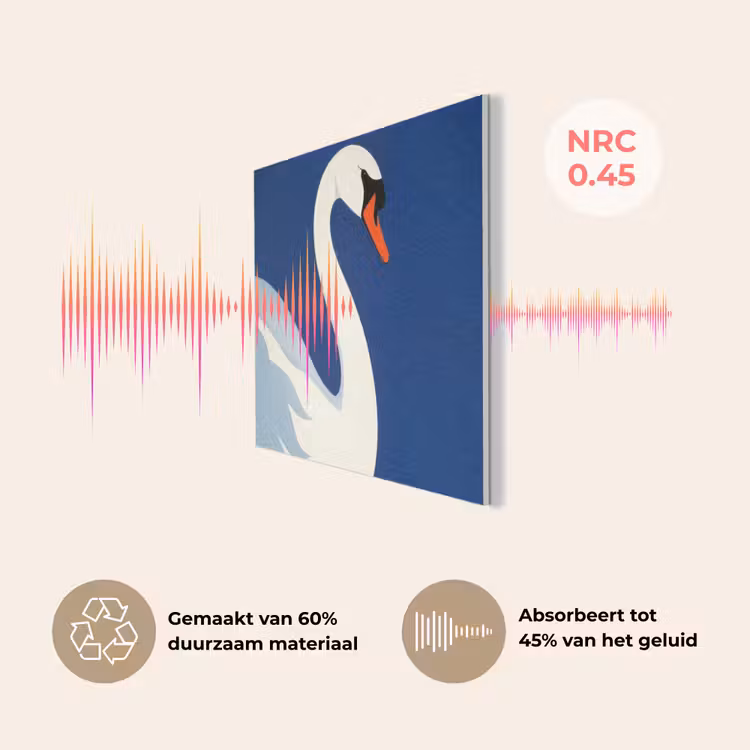 Zwaan - Wit - Snavel - Illustratie PET vilt klein -USP_NL