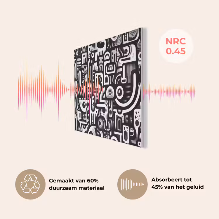 Symbolen - Abstract - Grafisch - Zwart PET vilt klein -USP_NL