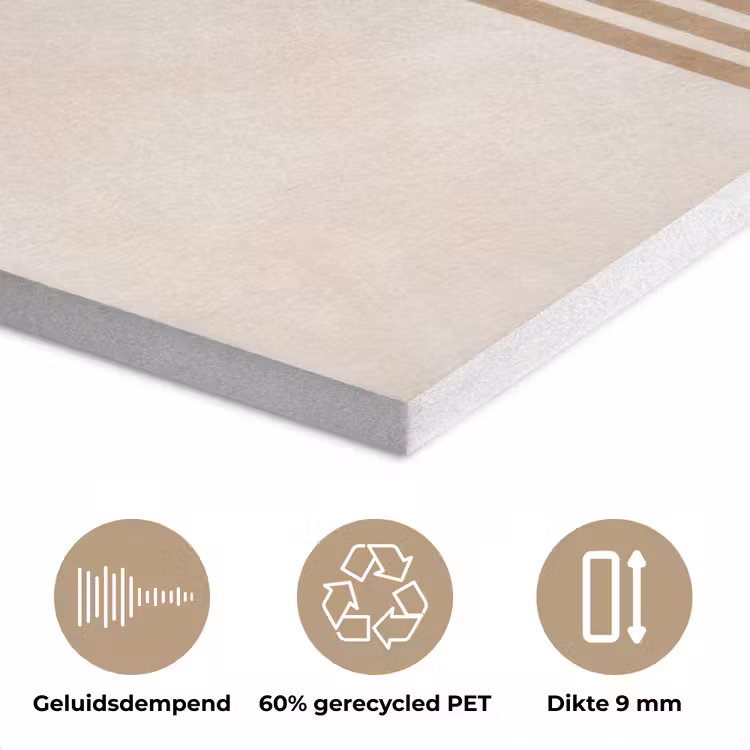 Symmetrische bocht - Koperkleurig PET vilt klein -closeup_NL