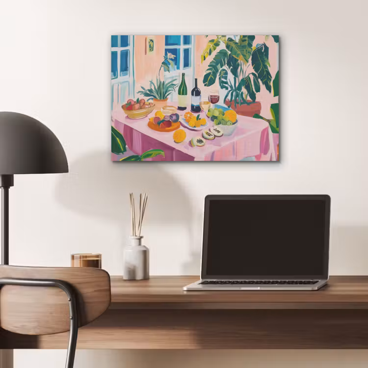 Tafel - Wijn - Fruit PET vilt klein -sfeer5