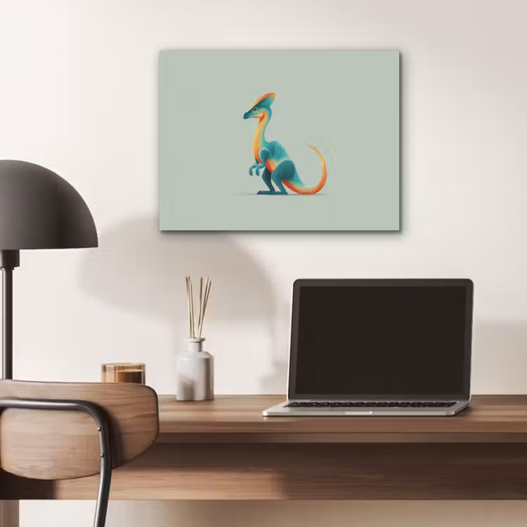 Staart - Dino - Minimalistisch - Blauw PET vilt klein -sfeer5
