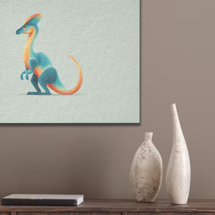 Staart - Dino - Minimalistisch - Blauw PET vilt klein -sfeer6_closeup