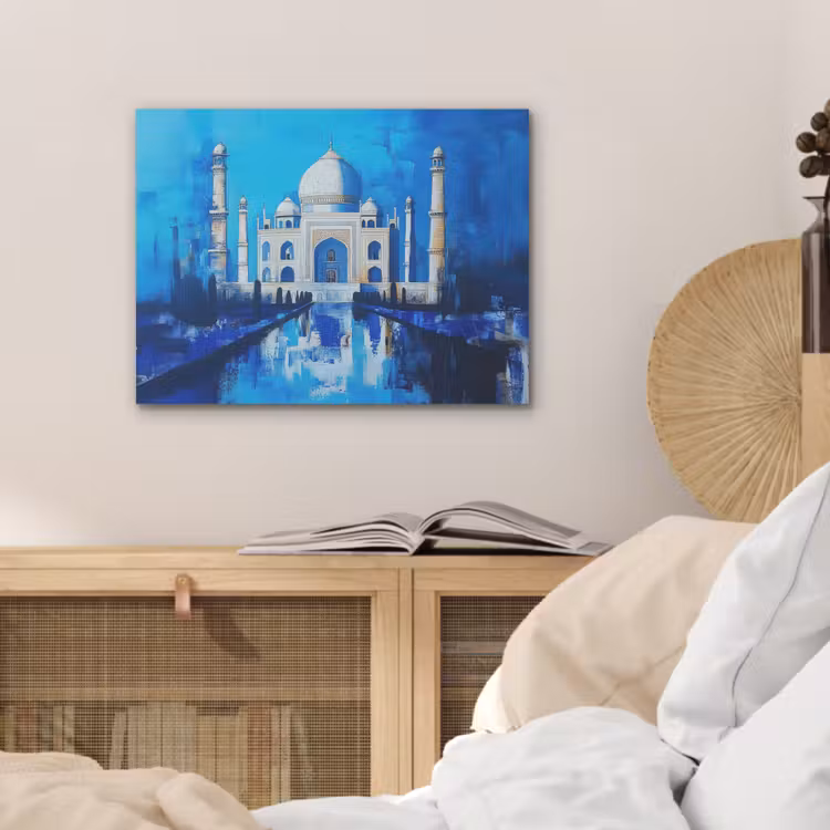 Taj Mahal - Ramadan - Blauw - Islamitische PET vilt klein -sfeer3