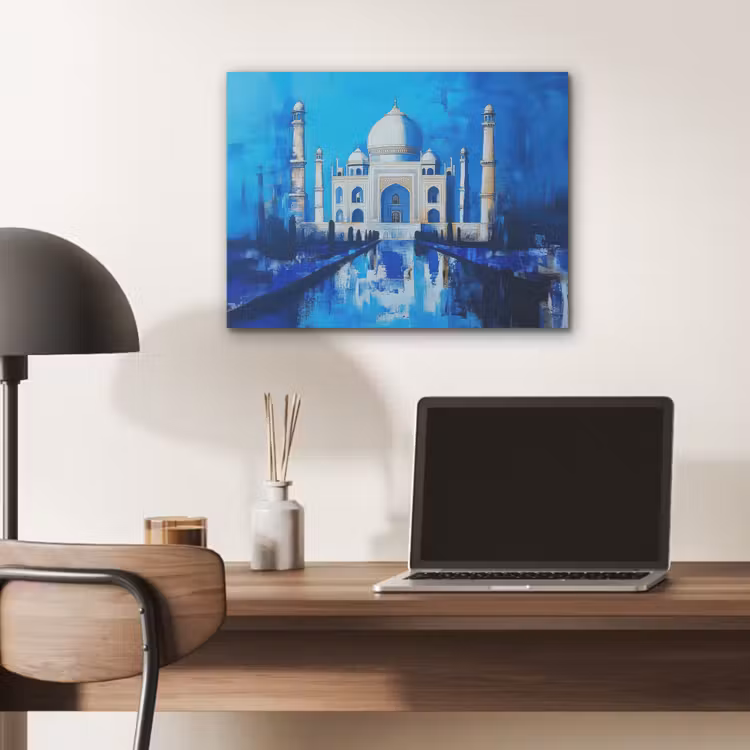 Taj Mahal - Ramadan - Blauw - Islamitische PET vilt klein -sfeer5