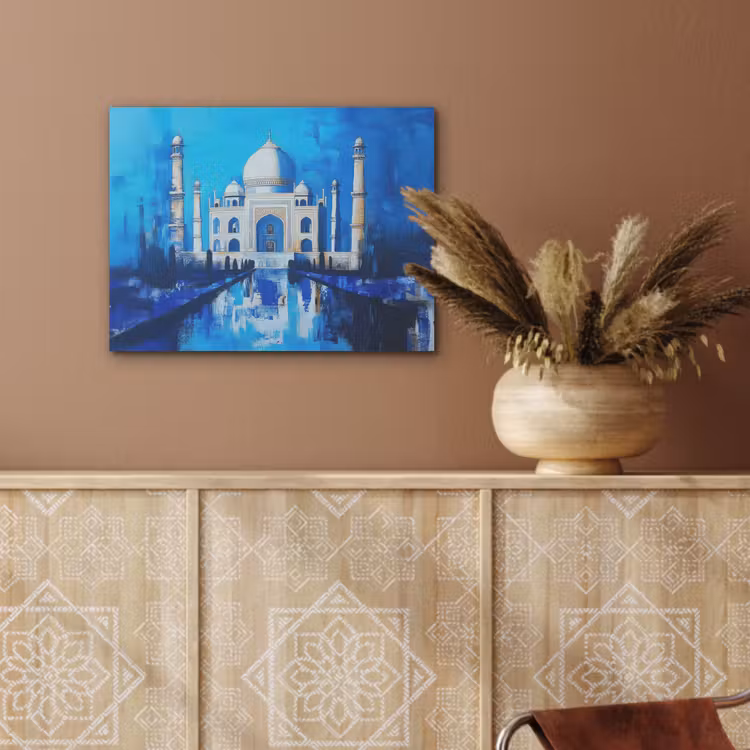 Taj Mahal - Ramadan - Blauw - Islamitische PET vilt klein -sfeer4