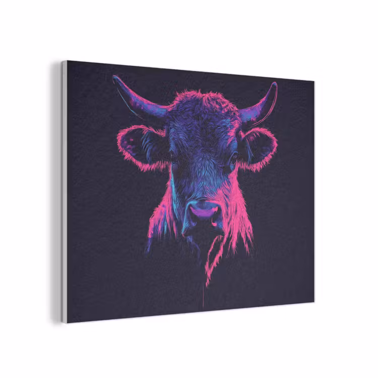 Stier - Neon - Zwart - Kleur PET vilt klein -3d