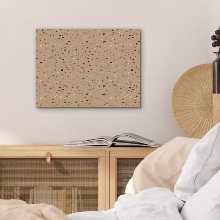 Terrazzo - Patroon - Beige PET vilt klein 837 -sfeer3