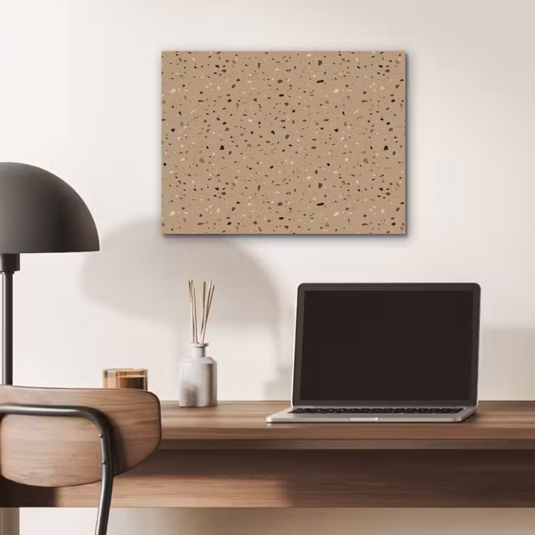 Terrazzo - Patroon - Beige PET vilt klein 837 -sfeer5