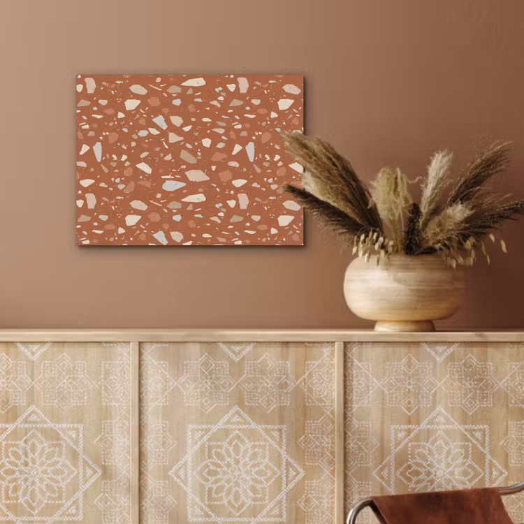 Terrazzo - Patroon - Klei PET vilt klein 837 -sfeer4