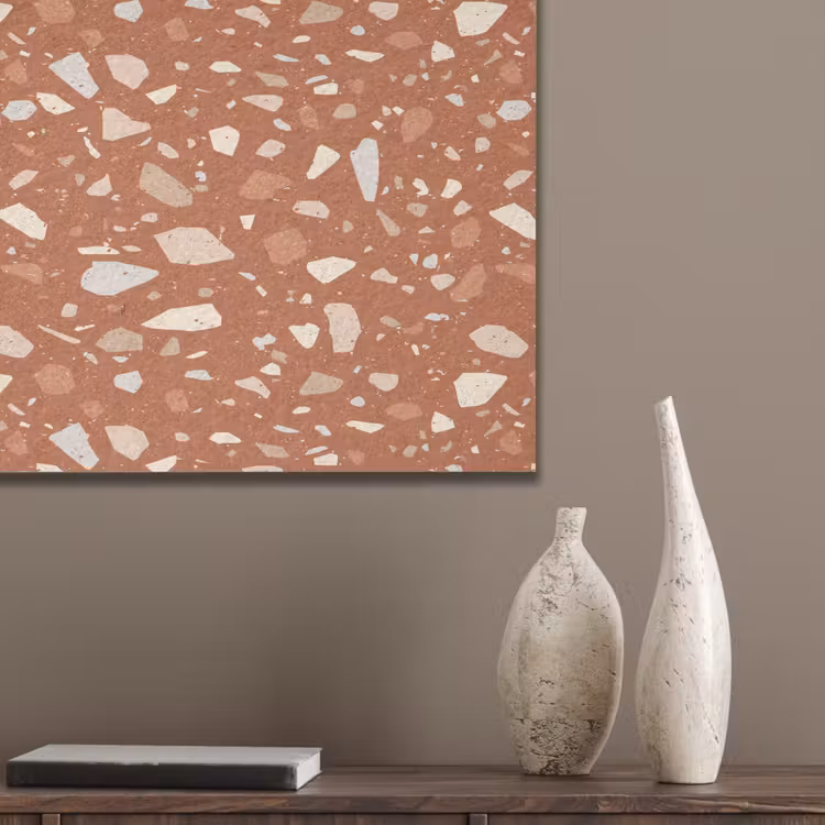 Terrazzo - Patroon - Klei PET vilt klein 837 -sfeer6_closeup