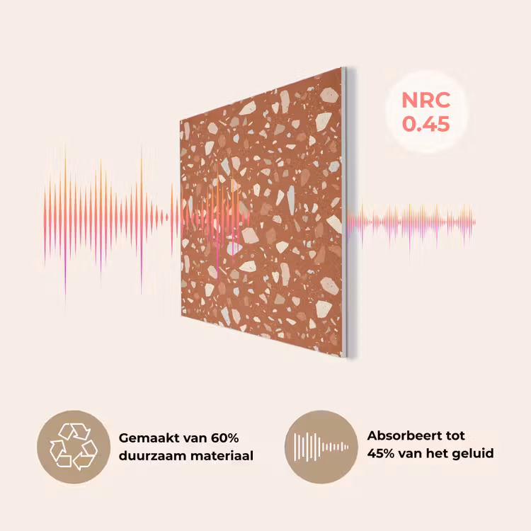 Terrazzo - Patroon - Klei PET vilt klein 837 -USP_NL