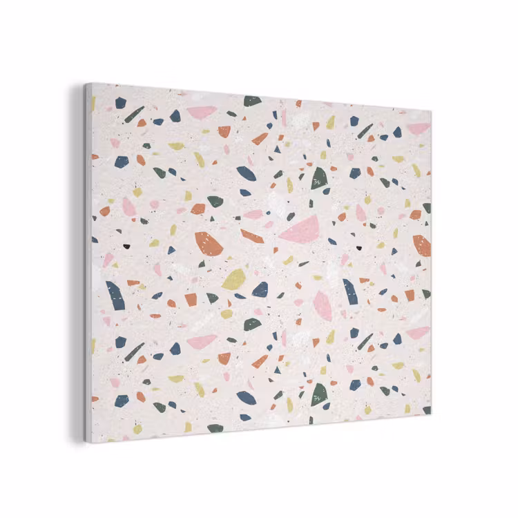 Terrazzo - Patroon - Kleurrijk PET vilt klein 837 -3d