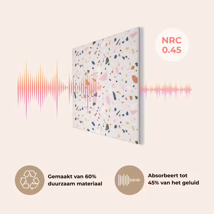Terrazzo - Patroon - Kleurrijk PET vilt klein 837 -USP_NL