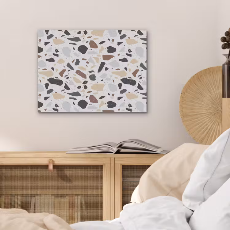 Terrazzo - Patroon - Kleurrijk - Klei PET vilt klein 837 -sfeer3