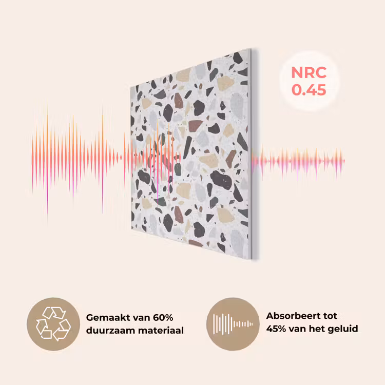 Terrazzo - Patroon - Kleurrijk - Klei PET vilt klein 837 -USP_NL