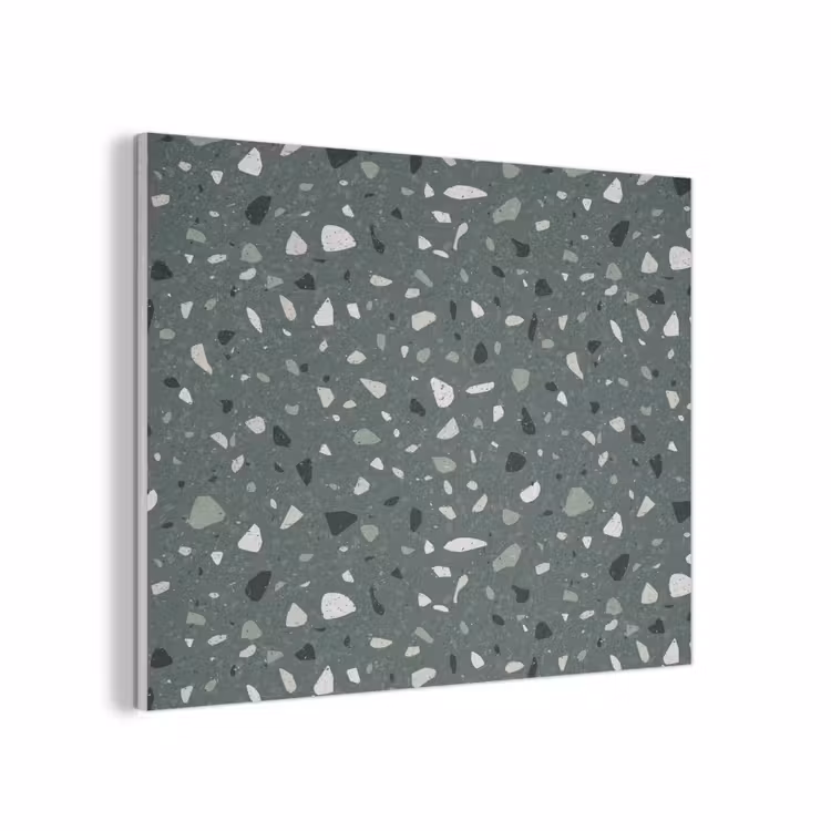 Terrazzo - Patroon - Kleurrijk - Groen PET vilt klein 837 -3d