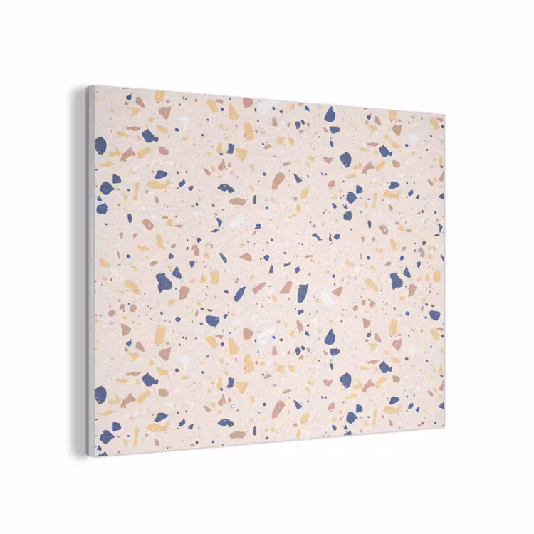 Terrazzo -  Patroon - Kleurrijk - Indigo PET vilt klein 837 -3d